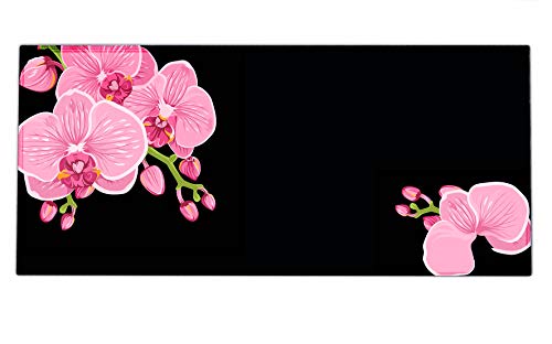 Extended Gaming Mouse Pad Matte Große Schreibtischmatte Rutschfeste Gummibasis Computer Laptop Tastatur Mausmatte, 35,1 x 15,75 in XXL wasserdichtes Mousepad für Arbeitsspiel，Rosa Pfingstrosenblume von ToLuLu