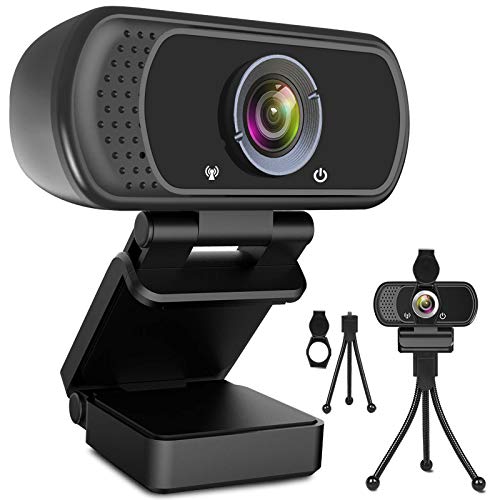 Webcam HD 1080p Webkamera, USB PC Computer Webcam mit Mikrofon, Laptop Desktop Full HD Kamera Video Webcam 110-Grad-Breitbild, Pro Streaming Webcam zum Aufzeichnen, Anrufen, Konferenzen, Spielen von ToLuLu