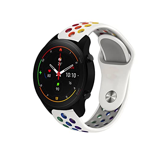 ToVioc 22mm Armband Kompatibel mit Xiaomi Watch S1 Pro/Watch S1 / Watch S1 Active/Mi Watch, Mode, Atmungsaktiv, Sportarmband für Amazfit GTR 4/GTR 3 Pro/GTR 3/GTR 2e - Weiß von ToVioc