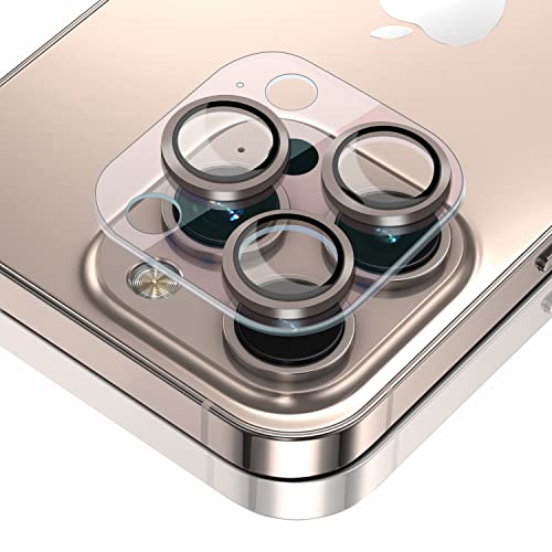 ToVioc Kamera Schutzfolie Kompatibel mit iPhone 13 Pro Max / 13 Pro, [Anti-Kratzfest] [HD] [Keine Blasen] Linseschutzfolie Kompatibel mit iPhone 13 Pro (6,1") / 13 Pro Max (6,7") - Gold von ToVioc