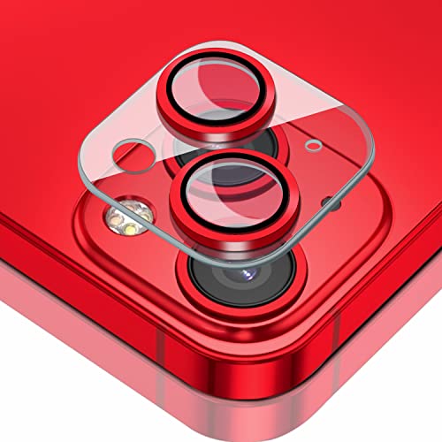 ToVioc Kamera Schutzfolie Kompatibel mit iPhone 14/14 Plus, [Anti-Kratzfest] [HD] [Keine Blasen] [Anti Fingerabdruck] Linseschutzfolie Kompatibel mit iPhone 14 Plus / 14 - Rot von ToVioc
