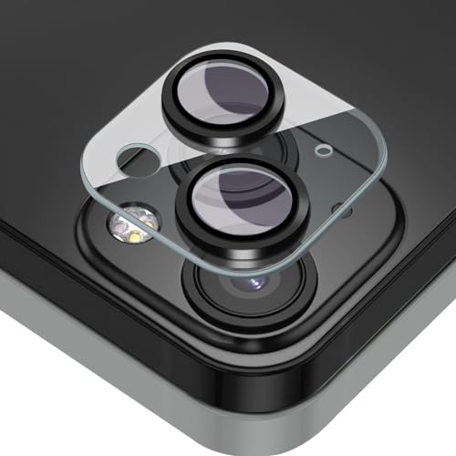 ToVioc Kamera Schutzfolie Kompatibel mit iPhone 14/14 Plus, [Anti-Kratzfest] [HD] [Keine Blasen] [Anti Fingerabdruck] Linseschutzfolie Kompatibel mit iPhone 14 Plus / 14 - Schwarz von ToVioc