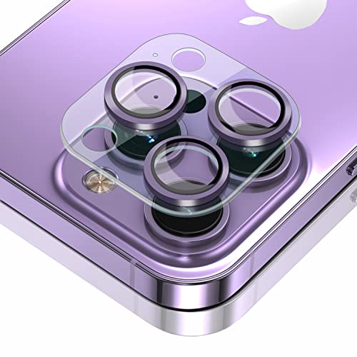 ToVioc Kamera Schutzfolie Kompatibel mit iPhone 14 Pro / 14 Pro Max, [Anti-Kratzfest] [HD] [Keine Blasen] [Anti Fingerabdruck] Linseschutzfolie Kompatibel mit iPhone 14 Pro Max / 14 Pro - Violett von ToVioc