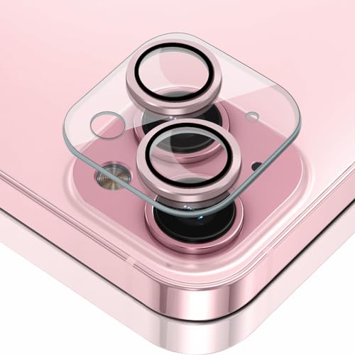 ToVioc Kamera Schutzfolie Kompatibel mit iPhone 15/15 Plus, [Anti-Kratzfest] [HD] [Keine Blasen] [Anti Fingerabdruck] Linseschutzfolie Kompatibel mit iPhone 15 Plus / 15 - Rosa von ToVioc