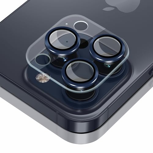 ToVioc Kamera Schutzfolie Kompatibel mit iPhone 15 Pro / 15 Pro Max, [Anti-Kratzfest] [HD] [Keine Blasen] [Anti Fingerabdruck] Linseschutzfolie Kompatibel mit iPhone 15 Pro Max / 15 Pro - Blau von ToVioc
