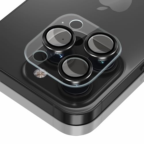 ToVioc Kamera Schutzfolie Kompatibel mit iPhone 15 Pro / 15 Pro Max, [Anti-Kratzfest] [HD] [Keine Blasen] [Anti Fingerabdruck] Linseschutzfolie Kompatibel mit iPhone 15 Pro Max / 15 Pro - Schwarz von ToVioc