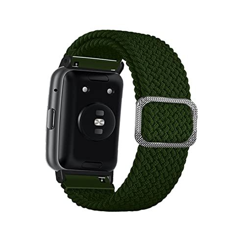 ToVioc Nylon Armband Kompatibel mit Huawei Watch Fit/Huawei Watch Fit New, Einstellbare und Elastizität Atmungsaktive Sportbänder für Huawei Watch Fit Elegant - Grün von ToVioc