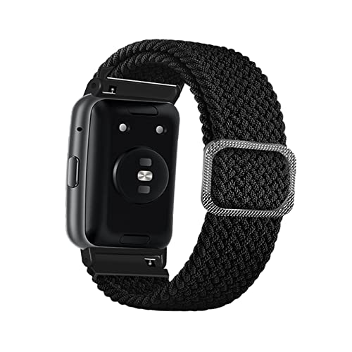 ToVioc Nylon Armband Kompatibel mit Huawei Watch Fit/Huawei Watch Fit New, Einstellbare und Elastizität Atmungsaktive Sportbänder für Huawei Watch Fit Elegant - Schwarz von ToVioc