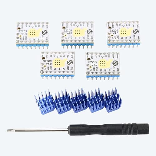 3D-Drucker Stepstick Mute TMC2209 V3.1 Schrittmotor-Treiber mit Kühlkörper für Rampen, Reprap1.4 MKS Gen/SKR V1.3 Rampes MKS GEN L1.4/1.5/1.6, Steuerplatine 5 Stück von Toaiot