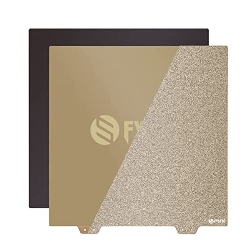 Toaiot 3D-Drucker CR10 JanusBPS Flexible abnehmbare doppelseitig (Gold pulverbeschichtet + glattes PEI), 310 x 310 mm, magnetische Bauplatte, PEI Metallblechbett + Unterseite mit Klebstoff, kompatibel mit CR-10 von Toaiot