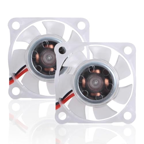 Toaiot 3D-Drucker-Zubehör, 12 V, LED, leuchtender, hydraulischer Lager, Ersatz: 30 x 30 x 10 mm, 6766 RMP mit XH2,54-Anschlusskabel, leiser bürstenloser Lüfter für Wärmeableitung (2 Stück) von Toaiot