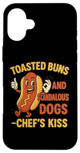 Hotdog Humor BBQ Tee Chef's Kiss 4. Juli Grill Laughs Hülle für iPhone 16 Plus von Toasted Buns Scandalous Hotdog BBQ Humor