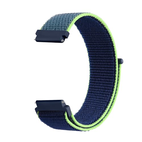 Tobfit 22mm Nylon Armband für Samsung Galaxy Watch 3 45mm/Huawei GT 2 46mm,Nylon Verstellbares Ersatzarmband für Galaxy Watch 46mm/Gear S3 Frontier Damen Herren(BlauGrün) von Tobfit