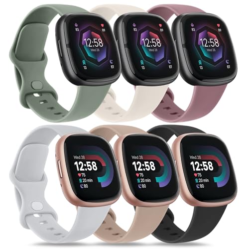 Tobfit 6 Stück Armband für Fitbit Sense 2 Armband Fitbit Versa 4 Armband Damen Herren,Silikon Sport Ersatzarmbänder für Fitbit Versa 3 Armband/Fitbit Sense Armband Tobfit 6 Stück Armband für Fitbit Sense 2 Armband Fitbit Versa 4 Armband Damen Herren,Silikon Sport Ersatzarmbänder für Fitbit Versa 3 Armband/Fitbit Sense Armband von Tobfit