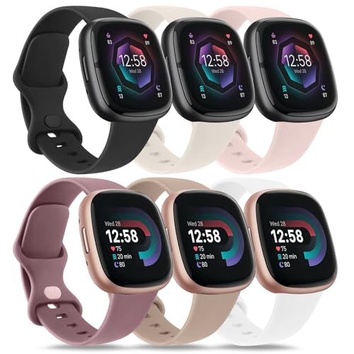 Tobfit 6 Stück Armband für Fitbit Sense 2 Armband Fitbit Versa 4 Armband Damen Herren,Silikon Sport Ersatzarmbänder für Fitbit Versa 3 Armband/Fitbit Sense Armband Tobfit 6 Stück Armband für Fitbit Sense 2 Armband Fitbit Versa 4 Armband Damen Herren,Silikon Sport Ersatzarmbänder für Fitbit Versa 3 Armband/Fitbit Sense Armband von Tobfit