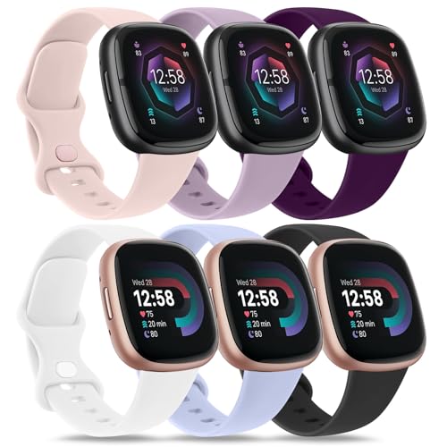 Tobfit 6 Stück Armband für Fitbit Sense 2 Armband Fitbit Versa 4 Armband Damen Herren,Silikon Sport Ersatzarmbänder für Fitbit Versa 3 Armband/Fitbit Sense Armband Tobfit 6 Stück Armband für Fitbit Sense 2 Armband Fitbit Versa 4 Armband Damen Herren,Silikon Sport Ersatzarmbänder für Fitbit Versa 3 Armband/Fitbit Sense Armband von Tobfit