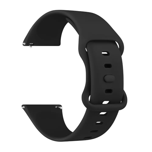 Tobfit Armband für Amazfit GTR Silikon,22mm Ersatzarmband für Amazfit Pace, Amazfit Stratos, Stratos 2, Stratos 2S, Stratos 3, Amazfit GTR 2, GTR 2e, GTR 3, GTR 3 Pro, GTR 4(Schwarz) von Tobfit