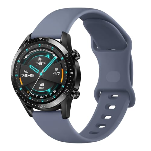 Tobfit Armband für Huawei Watch GT3/GT3 Pro 46mm/GT2/GT 46mm/GT2 Pro/GT2e/GT Runner/Huawei Watch 3/3 Pro/Huawei Watch 4/Watch 4 Pro/Galaxy Watch 46mm/Galaxy Watch 3 45mm,22mm Silikon Ersatzband von Tobfit