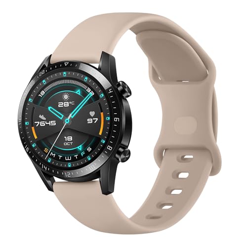 Tobfit Armband für Huawei Watch GT3/GT3 Pro 46mm/GT2/GT 46mm/GT2 Pro/GT2e/GT Runner/Huawei Watch 3/3 Pro/Huawei Watch 4/Watch 4 Pro/Galaxy Watch 46mm/Galaxy Watch 3 45mm,22mm Silikon Ersatzband von Tobfit
