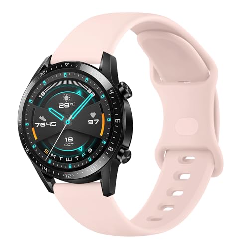 Tobfit Armband für Huawei Watch GT3/GT3 Pro 46mm/GT2/GT 46mm/GT2 Pro/GT2e/GT Runner/Huawei Watch 3/3 Pro/Huawei Watch 4/Watch 4 Pro/Galaxy Watch 46mm/Galaxy Watch 3 45mm,22mm Silikon Ersatzband von Tobfit