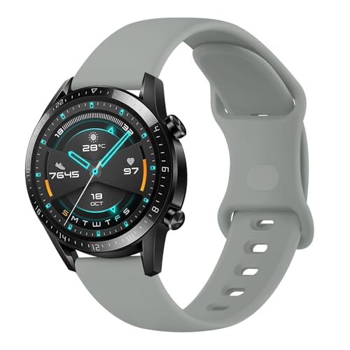 Tobfit Armband für Huawei Watch GT3/GT3 Pro 46mm/GT2/GT 46mm/GT2 Pro/GT2e/GT Runner/Huawei Watch 3/3 Pro/Huawei Watch 4/Watch 4 Pro/Galaxy Watch 46mm/Galaxy Watch 3 45mm,22mm Silikon Ersatzband von Tobfit