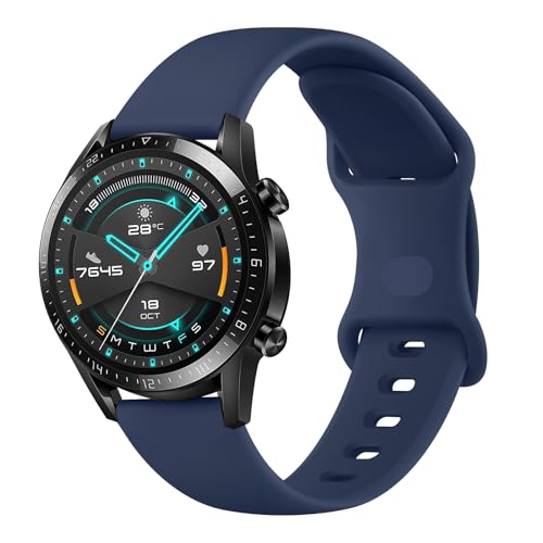 Tobfit Armband für Huawei Watch GT3/GT3 Pro 46mm/GT2/GT 46mm/GT2 Pro/GT2e/GT Runner/Huawei Watch 3/3 Pro/Huawei Watch 4/Watch 4 Pro/Galaxy Watch 46mm/Galaxy Watch 3 45mm,22mm Silikon Ersatzband von Tobfit