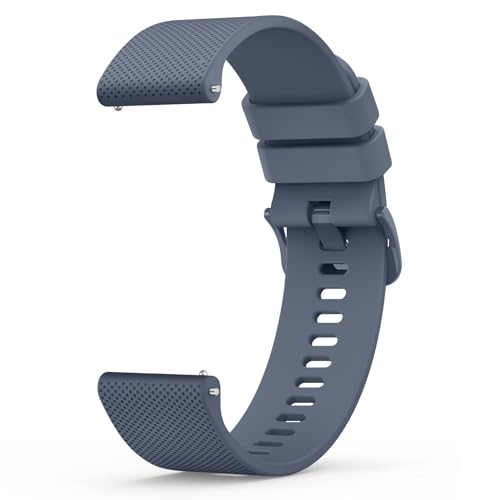 Tobfit Armband für Samsung Galaxy Watch 3 41mm Armband,20mm Silikon Ersatzarmbänder Uhrenarmband für Samsung Galaxy Watch 3 41mm(Blaugrau) von Tobfit