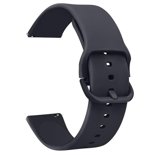 Tobfit Ersatz Uhrenarmbänder Silikon 20mm,Uhrenarmband mit Schnellverschluss Ersatzbänder Watch Straps,Uhren Zubehör Uhrenarmbänder Watch Band für Damen Herren(20mm,Midnight) von Tobfit
