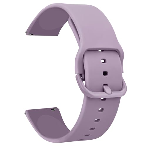 Tobfit Garmin Armband 20mm für Venu/Venu 2 Plus/Sq/Sq 2 Music, Silikon Ersatzarmbänder für Damen und Herren (Lavendel) von Tobfit