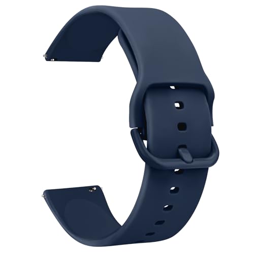 Tobfit Garmin Armband 20mm für Garmin Venu/Venu 2 Plus/Venu Sq/Venu Sq 2 Music Damen Herren,Silikon Ersatzarmbänder für Garmin Venu Sq 2(Marineblau) von Tobfit