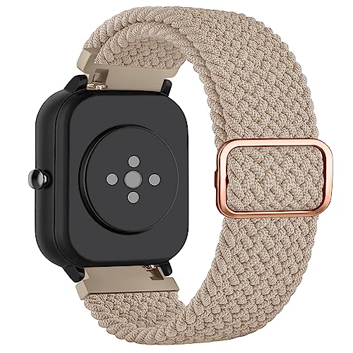 Tobfit für Amazfit GTS 2 Mini Armband/Amazfit GTS 4 Mini Armband für Herren Damen, 20mm Geflochtenes Elastic Sport Dehnbarer Ersatzband für Amazfit Bip U/Bip U Pro/Bip 3/Bip 3 Pro/Bip Lite(Milchtee) Tobfit für Amazfit GTS 2 Mini Armband/Amazfit GTS 4 Mini Armband für Herren Damen, 20mm Geflochtenes Elastic Sport Dehnbarer Ersatzband für Amazfit Bip U/Bip U Pro/Bip 3/Bip 3 Pro/Bip Lite(Milchtee) von Tobfit
