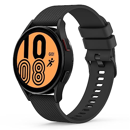 Tobfit für Samsung Galaxy Watch 4 Armband 40mm 44mm für Herren Damen, Samsung Galaxy Watch 4 Classic Armband 42mm 46mm, 20mm Verstellbarer Silicone Ersatzbänder Samsung Galaxy Watch 4/Watch 5(Schwarz) Tobfit für Samsung Galaxy Watch 4 Armband 40mm 44mm für Herren Damen, Samsung Galaxy Watch 4 Classic Armband 42mm 46mm, 20mm Verstellbarer Silicone Ersatzbänder Samsung Galaxy Watch 4/Watch 5(Schwarz) von Tobfit