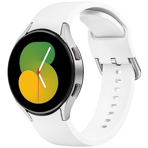 Tobfit für Samsung Galaxy Watch 6 Armband, Galaxy Watch 5/Watch 4 Armband 40mm 44mm, Galaxy Watch 5 pro Armband 45mm, 20mm Silikon Sport Ersatzarmband für Samsung Galaxy Watch 6/Watch 4 Classic (Weiß) Tobfit für Samsung Galaxy Watch 6 Armband, Galaxy Watch 5/Watch 4 Armband 40mm 44mm, Galaxy Watch 5 pro Armband 45mm, 20mm Silikon Sport Ersatzarmband für Samsung Galaxy Watch 6/Watch 4 Classic (Weiß) von Tobfit