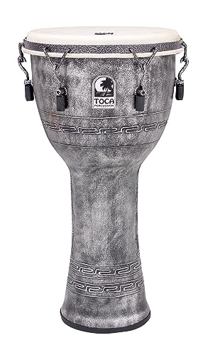 TOCA Djembe Freestyle Mech. Tuned Antique Silver 12'' SFDMX-12AS von Toca