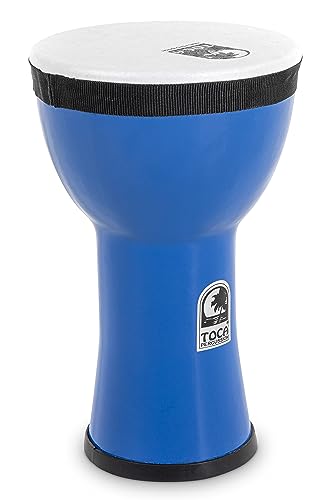 TOCA Doumbek Freestyle 2 Trommel (wetterfester PVC Trommelkessel mit 10" Höhe, immer perfekt gestimmt, ideal für Drum Circles, Bildung & Therapie, Durchmesser: 6"), Blue von Toca