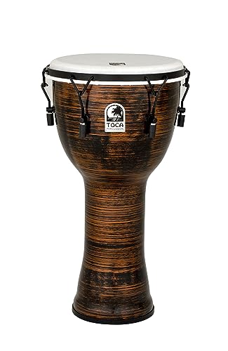 TOCA TO809246 Djembe Freestyle II Mech. Tuned Spun Copper Synth. Head 12" TF2DM-12SC von Toca