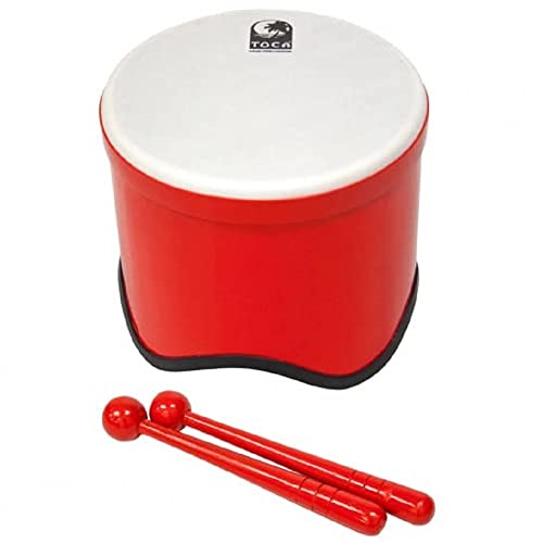 TOCA World Percussion Freestyle 2 Tom Tom (optimale Trommel für Drum Circles, Schulen & Kindergärten, aus robustem Synthetikmaterial, Durchmesser: 9,5", Höhe: 8"), Red von TOCA