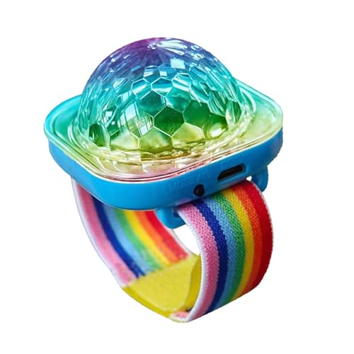 Disco Kugel Armband | Disco Ball Licht | Discokugel Kinder | Wiederaufladbares Armband-Blitzlicht | Tonaktivierte LED-Lichtuhr | Tragbare bunte blinkende Atmosphärenlichter für Club-KTV-Tanzpartys von TocaFeank