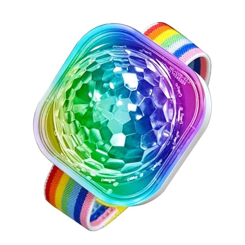 Disco Kugel Armband | Disco Ball Licht | Discokugel Kinder | Wiederaufladbares Armband-Blitzlicht | Tonaktivierte LED-Lichtuhr | Tragbare bunte blinkende Atmosphärenlichter für Club-KTV-Tanzpartys von TocaFeank