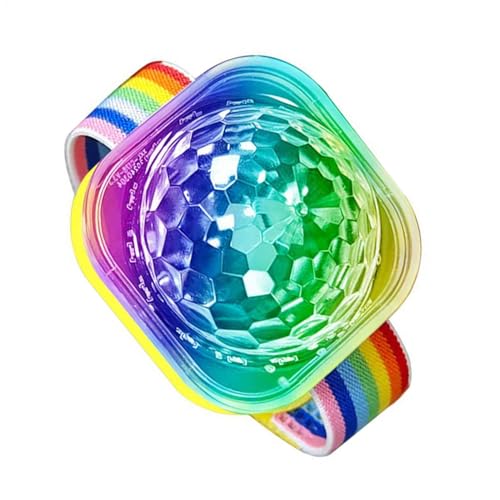 Disco Kugel Armband | Disco Ball Licht | Discokugel Kinder | Wiederaufladbares Armband-Blitzlicht | Tonaktivierte LED-Lichtuhr | Tragbare bunte blinkende Atmosphärenlichter für Club-KTV-Tanzpartys von TocaFeank
