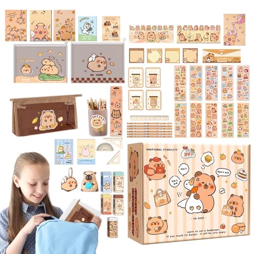 TocaFeank Schreibwarenset Für Mädchen, Ästhetische Mehrzweck Schreibwaren Für Kinder, Flexible Lernmaterialien Für Schreiben Zeichnen Tagebuchführen Scrapbooking von TocaFeank