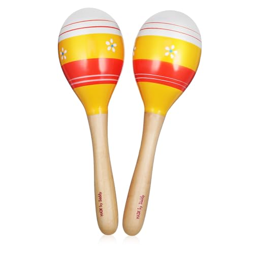 Toddmomy 1 Bunte Maracas- Kind -Maracas Shaker Rassel Musical -Instrumente Maracas Masse Babysandhammer helle Mini-Maracas Holz Yellow Toddmomy 1 Bunte Maracas- Kind -Maracas Shaker Rassel Musical -Instrumente Maracas Masse Babysandhammer helle Mini-Maracas Holz Yellow von Toddmomy