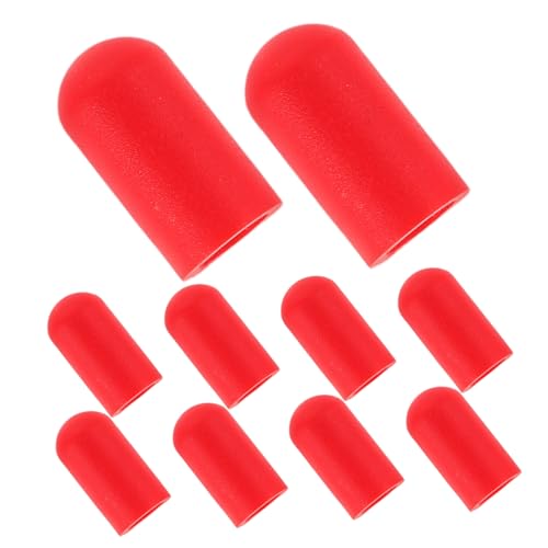 Toddmomy 10 Stück Drumstick-Schutz Trommel Ersatzteile Trommelstock Silent Tip Tipps zum Üben von Percussion stumm ersatz tipps Drumstick-Spitzen aus Silikon Snaredrum-Dämpfer Kieselgel rot von Toddmomy