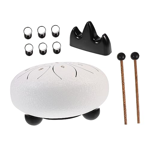 Toddmomy 1Satz Steel Tongue Drum Töne Musikinstrument für Meditation Yoga und Klangheilung Handgefertigt Tragbar Einfach zu Bedienen Weißes Design Toddmomy 1Satz Steel Tongue Drum Töne Musikinstrument für Meditation Yoga und Klangheilung Handgefertigt Tragbar Einfach zu Bedienen Weißes Design von Toddmomy