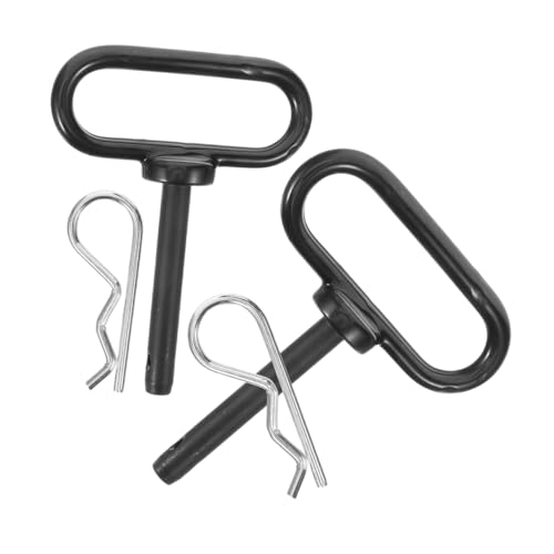 Toddmomy 2 Stück Kupplungsstift Hitch Pin für DIY Enthusiasten Hitch Pin für Rasenmäher Hitch Pin für Anhänger Hitch Pin für Gate Anti Wackble Hitch Pin Kupplungsbolzen mit Ring Eisen Black von Toddmomy