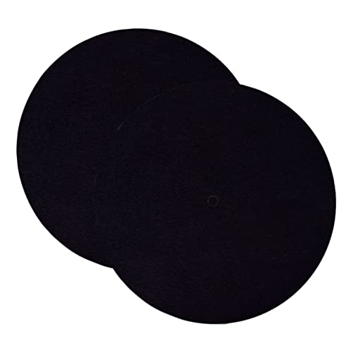 Toddmomy 2Stücke Antistatische Filz Vinyl Schutzmatte für Phonograph Geräuschreduzierung Einfacher Austausch für Alte Schallplattenmatten von Toddmomy