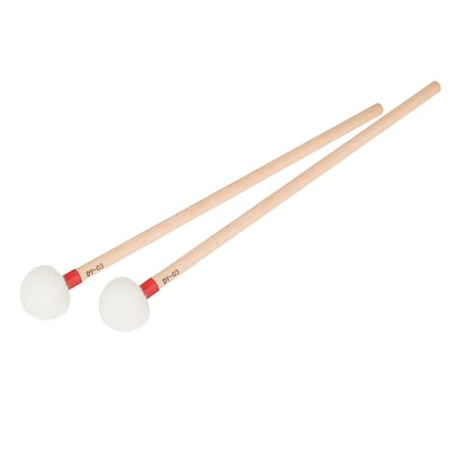 Toddmomy 2Stücke Percussion Drumsticks mit Holzgriff und Filzkopf für Schlaginstrumente Langlebig und Verschleißfest für Bassdrums Timpani und Snare Drums Toddmomy 2Stücke Percussion Drumsticks mit Holzgriff und Filzkopf für Schlaginstrumente Langlebig und Verschleißfest für Bassdrums Timpani und Snare Drums von Toddmomy