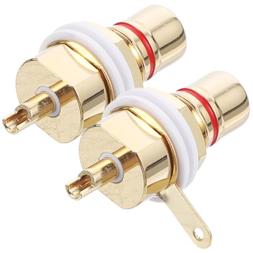 Toddmomy 2Stücke Rca Buchsenadapter Goldbeschichteter Rca Stecker für Chassis Hochwertige Audioverbindung Tv Hifi Digitalkamera Verbesserte von Toddmomy