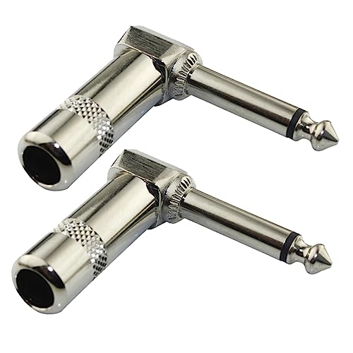 Toddmomy 2Stücke Vernickelter Gitarrenverbindungsstecker Robuster Ellbogenstecker für Gitarren und Mikrofone Langlebiges Verbindungskabel für Musikgeräte Einsetzbar Toddmomy 2Stücke Vernickelter Gitarrenverbindungsstecker Robuster Ellbogenstecker für Gitarren und Mikrofone Langlebiges Verbindungskabel für Musikgeräte Einsetzbar von Toddmomy