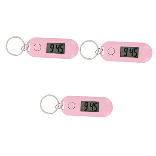 Toddmomy 3st Elektronische Schlüsselbunduhr Taschenuhren Taschenuhr Digital Elektronische Uhr Mit Kette Digitaluhr Für Männer Revers Uhr Plastik Schlüsselanhänger-Box Mini von Toddmomy